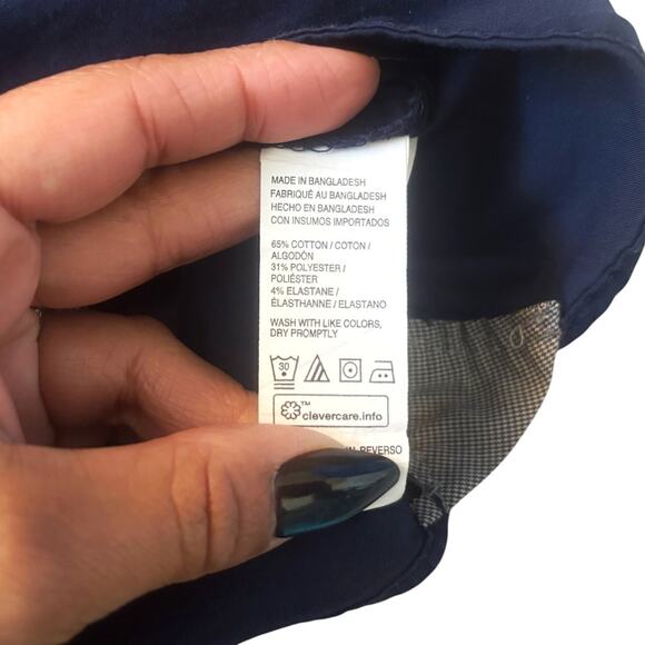 Van Heusen Solid Blue Never Tuck Button-Down Mens Size 2XLT - Picture 3 of 6